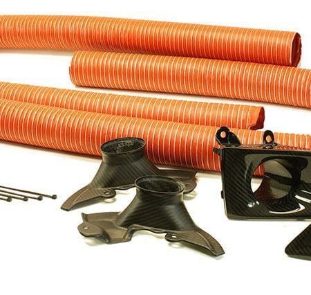 APR Performance Carbon Fiber Braking Cooling Hose with Rotor Backing Plates for AP2 Honda S2000