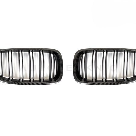 AutoTecknic Carbon Dual-Slats Front Grille Set for F10 BMW 5 Series / M5