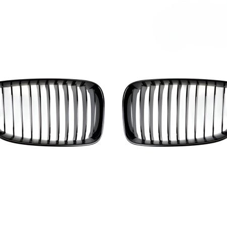 AutoTecknic Stealth Black Front Grille Set for E82 BMW 1 Series / 1M Coupe