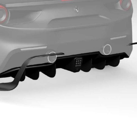 ZACOE Carbon Fiber Rear Side Flaps for F142M Ferrari 488 GTB