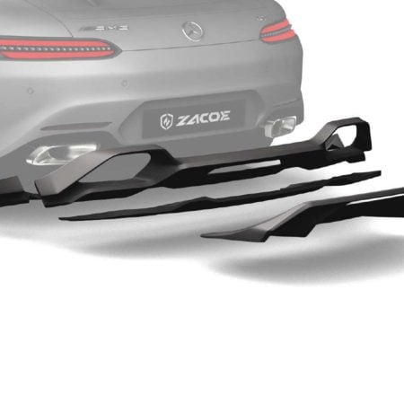 ZACOE Carbon Fiber Rear Diffuser Set for C190 Mercedes-AMG GT / S