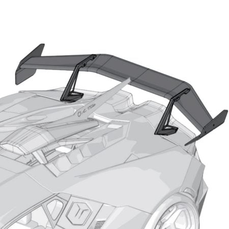 ZACOE Carbon Fiber Rear Wing for Lamborghini Revuelto