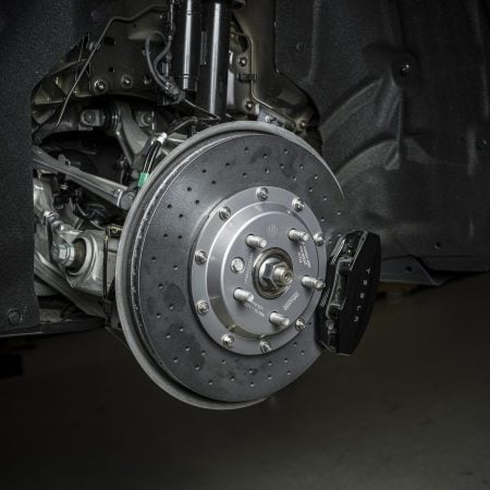 2021+ Model X Plaid / Model X – Superlight Rear Large-Sweep Carbon Ceramic Rotor + Pad Kit