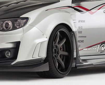 Front FENDER＋Ver.2 F/B EXTENSION COVERS (4PCs) for 2007-14 Subaru WRX Sedan [GVB] VASU-187