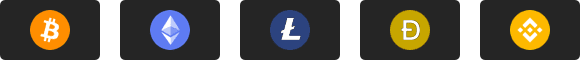 Payment Options - Bitcoin, DogeCoin, Ethereum, LiteCoin, Binance Coin